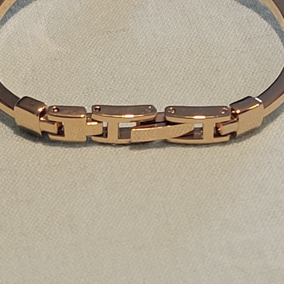 Ann Klein Gold Plated Bracelet with Crystal Accents. - Picture 8 of 10